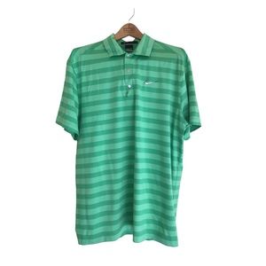Nike Dri-Fit Tiger Woods Collection Green Polo Golf Shirt Men’s Large